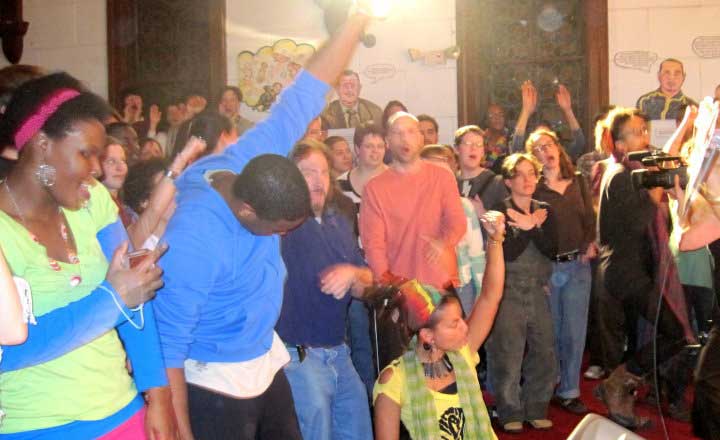 crowd shot at the CD release