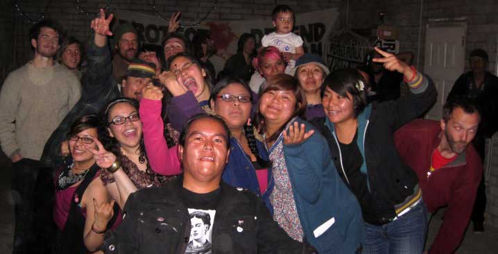 Happy crowd shot